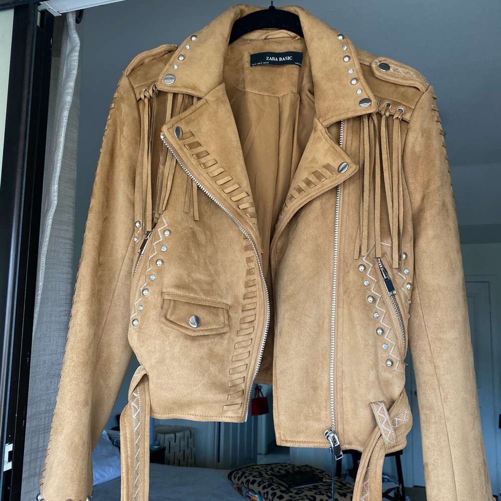 Brown fringe jacket